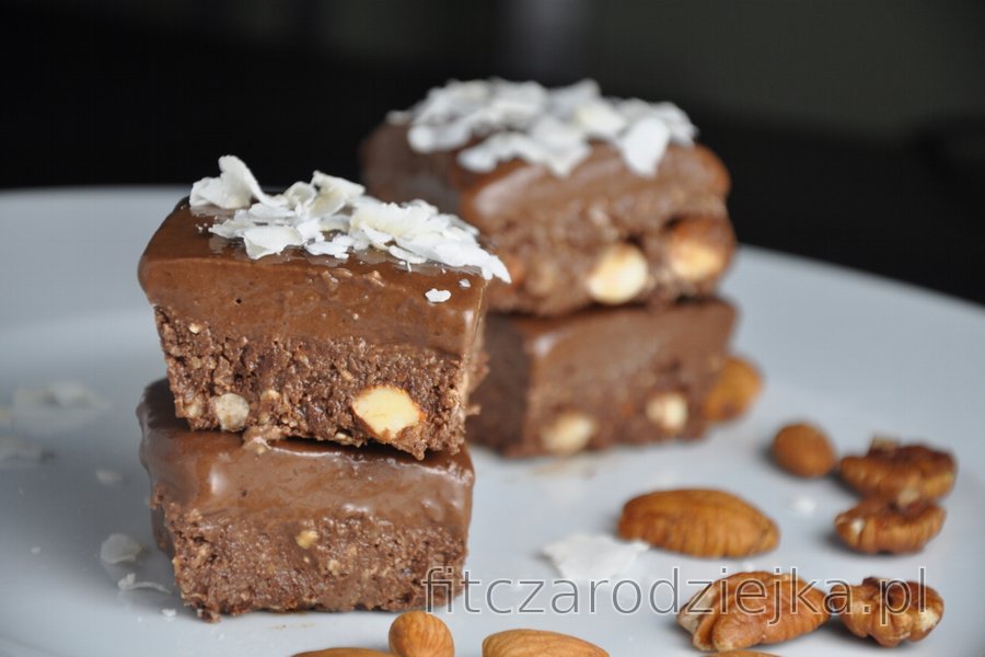 Kakaowe kwadraciki bez pieczenia (bezglutenowe)
