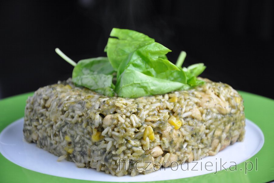 Pyszne risotto z kurczakiem i szpinakiem
